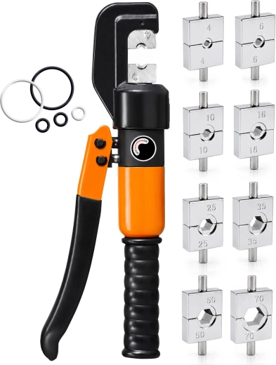 RENEW FORCE hidraulikus krimpelőfogó kábelsarukhoz 4–70 mm², 9 betéttel