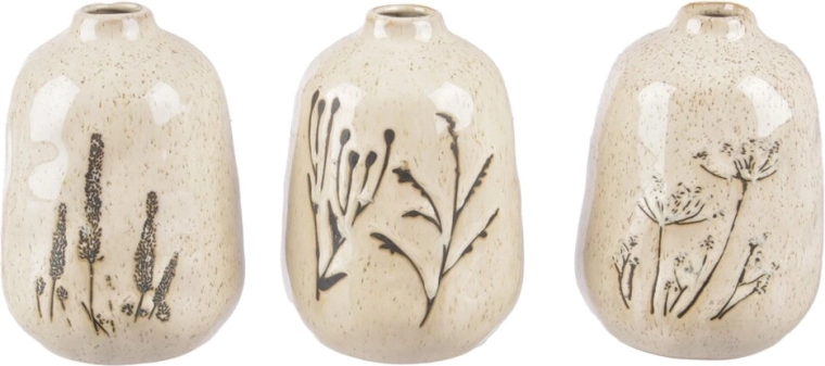 Fehér virág alakú porcelán váza (3 változat)