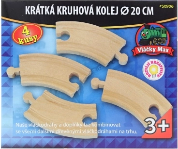 Vláčky Max rövid íves sínek – 4 db