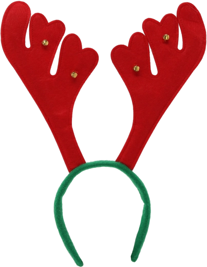 Rénszarvasagancsos fejpánt, piros, 31 × 35 cm