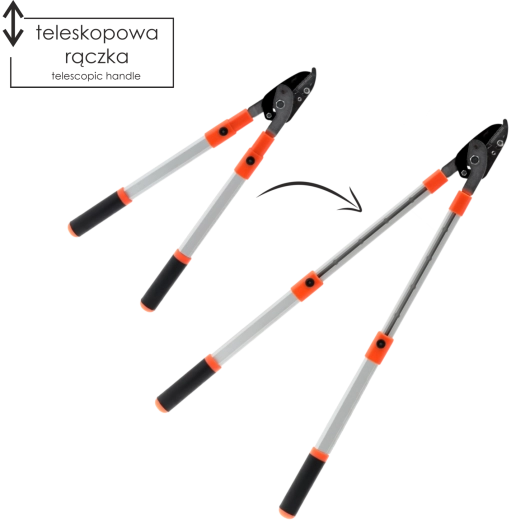 Teleszkópos kerti metszőolló 64–98 cm