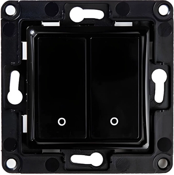 Shelly fali kapcsoló 2 gombbal, fekete