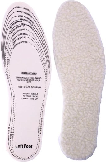 Műszőrme és latex cipőbetét – 1 pár