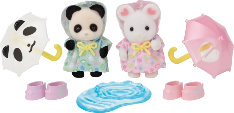 Sylvanian Families séta az esőben baby duó