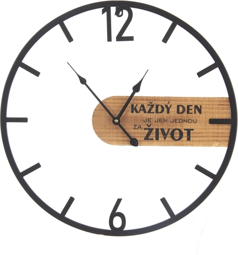 Fali óra fa és fém „Minden nap…” 50 cm