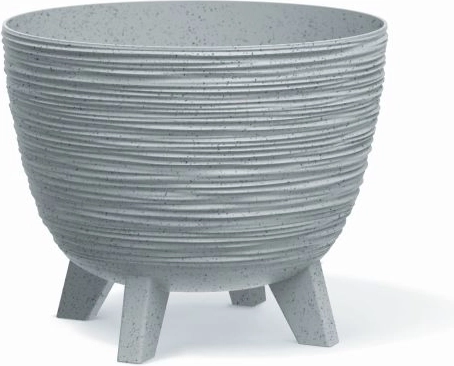 Furu virágcserép 29 cm, világosszürke, lábakkal