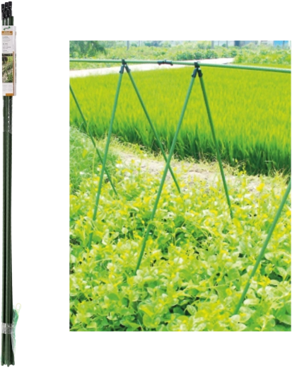 Kerti támasz hálóval, 1,5 m, pálcák átmérője 11 mm, zöld