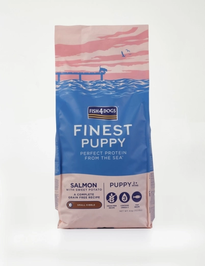 Fish4Dogs Finest kis szemű száraztáp kölyökkutyáknak lazaccal és édesburgonyával 6 kg
