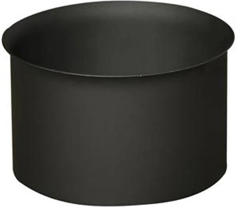 Füstcső falátvezető 120 mm, 1,5 mm vastagság, fekete