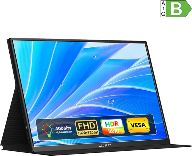 Hordozható gamer monitor ZEUSLAP P16 16" WUXGA 120 Hz