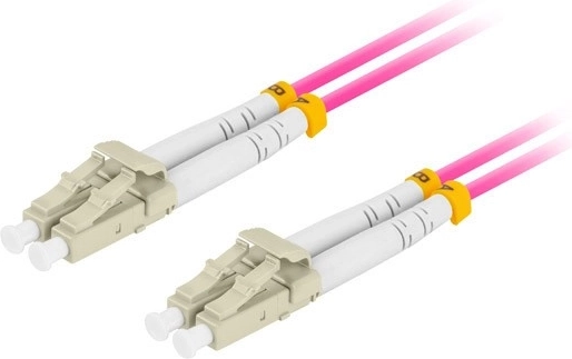 Duplex optikai patchcord OM4 MM LC/UPC–LC/UPC 10 m lila - 1 db