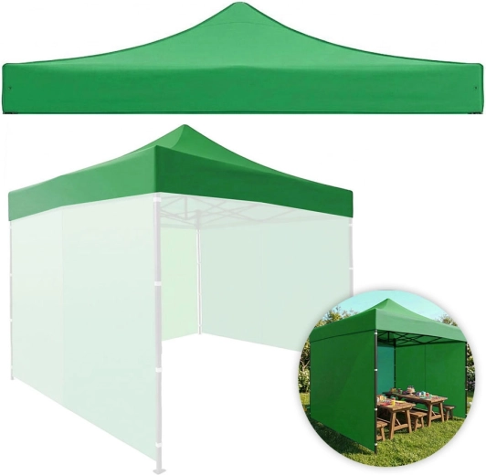 kerti pavilonhoz való tetőponyva 3 × 3 m, 420D PVC, zöld, MultiGarden