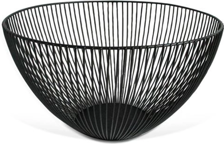 Kitchisimo drót gyümölcskosár fekete 25 cm