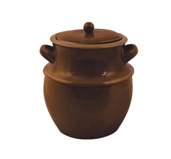 Kerámia erjesztőedény fedővel, 4 l