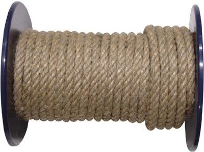 Természetes sodrott kötél 8 mm polipropilén megerősítéssel, 100 m