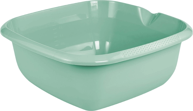 Szögletes kiöntős tál 13 l, északi zöld