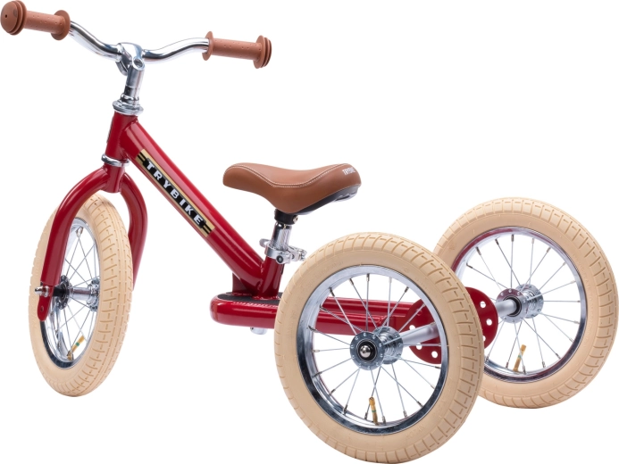 Trybike gyerek futóbicikli 2 az 1-ben (tricikli és kétkerekű) matt piros