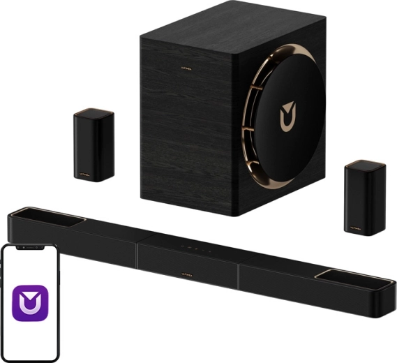 Ultimea Skywave X70 hangprojektor Dolby Atmos-szal és vezeték nélküli mélynyomóval