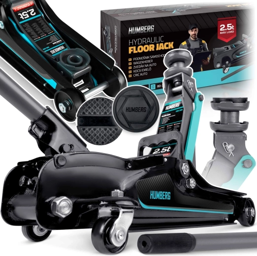 Hidraulikus alacsony profilú gördíthető emelő 2,5 t HUMBERG