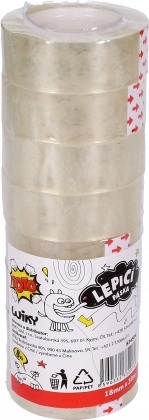 Átlátszó ragasztószalag 18 mm x 30 m - 8 darabos készlet