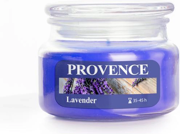 Illatgyertya üvegben Provence levendula 45 óra