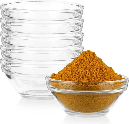 Vilde üveg mártogatós tálkák 80 ml, 6 db, 7,5 cm