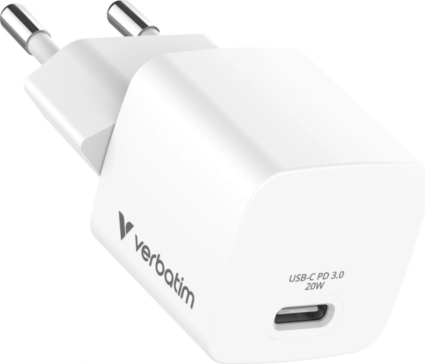 Verbatim mini GaN hálózati töltő 20 W USB-C PD 3.0