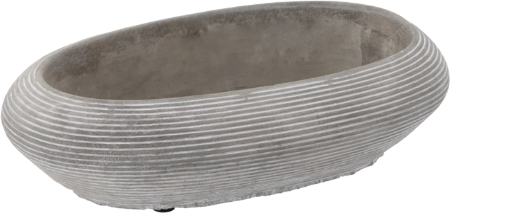 Szürke cement virágtál 26,5 × 16 × 7,5 cm