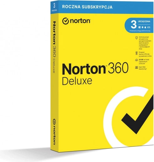 Norton 360 Deluxe – 1 éves előfizetés, 3 eszköz, 25 GB felhőalapú biztonsági mentés