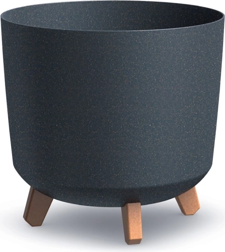 Gracia Tubus Eco Wood antracit virágtartó 29,8 cm