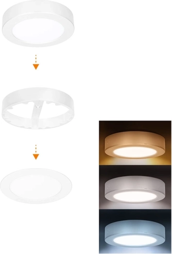 Solight LED mini fürdőszobai panel 2 az 1-ben, 12 W, 1020 lm, IP54, fehér