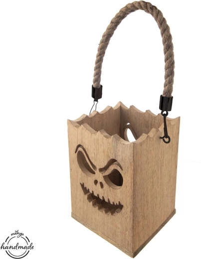 Mangófából készült gyertyatartó MANGO halloween
