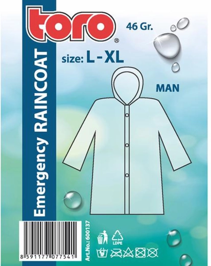 Férfi kapucnis esőköpeny L–XL