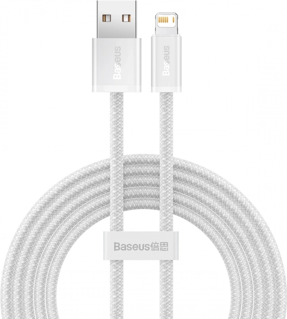 Baseus Dynamic USB–Lightning kábel 2 m, 2,4 A gyors töltés (fehér)