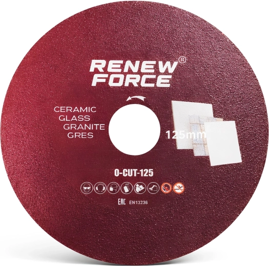 Renew Force O-CUT-125 125 mm-es gyémánttárcsa gres és kerámia vágásához – 1 db