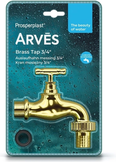ARVES TAP 3/4" esővízgyűjtő hordócsap arany kivitelben