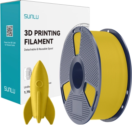 Sunlu PLA filament nagy sebességű nyomtatáshoz, sárga