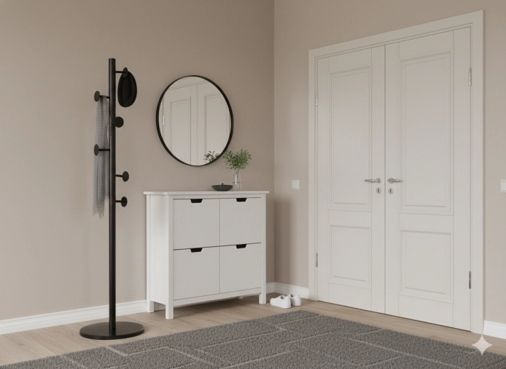 Reda állóruhatartó, 174 cm, fekete