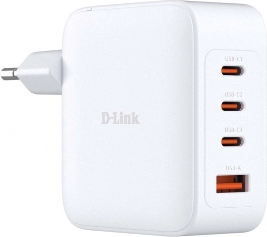 GaN 100 W-os töltő 3× USB-C és 1× USB-A porttal