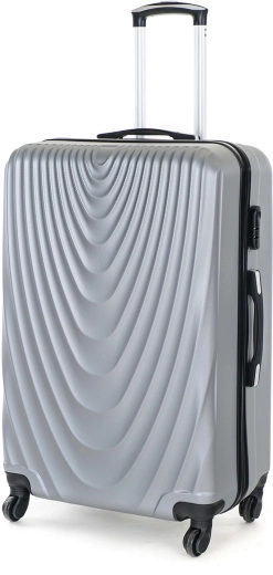 Utazó keményhéjú bőrönd ABS 86 l, szürke