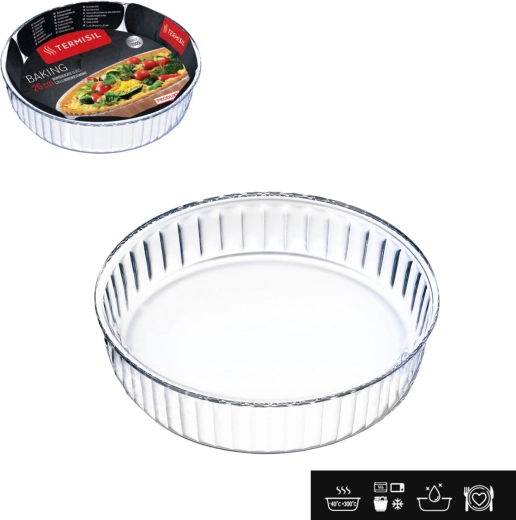 Üveg hőálló sütőforma 26 cm TERMISIL