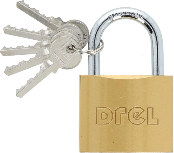 60 mm-es réz lakat, 5 kulccsal