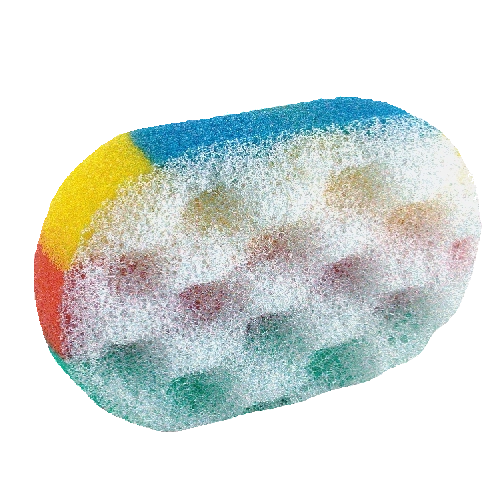 Tědza ergonomikus szivárványos fürdőszivacs