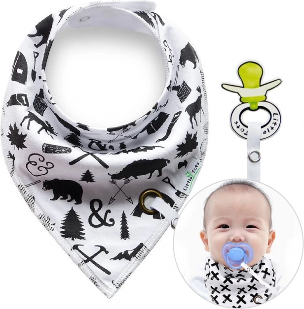 Előke csipeszes cumitartóval Erdei állatok