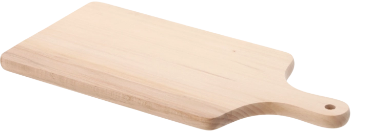 Bükkfa vágódeszka 38 × 17,5 cm, fogantyúval