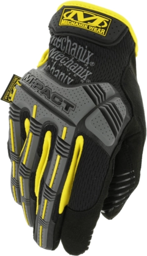 Mechanix M-Pact kesztyű, L méret, fekete-sárga