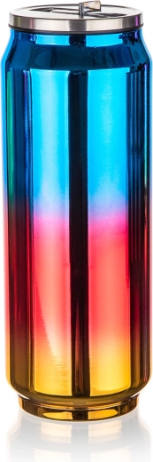 BE COOL szivárványkék doboz formájú termosz 0,43 l