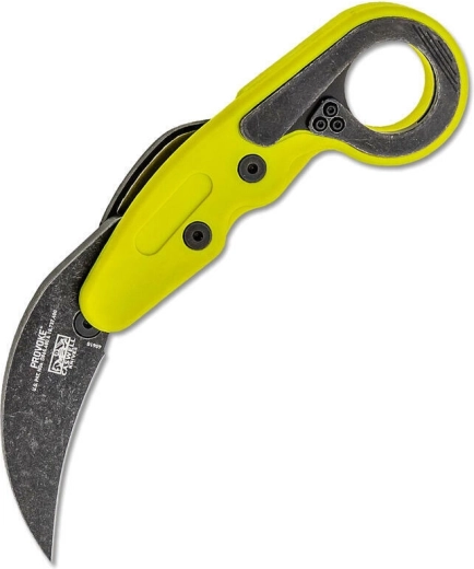 CRKT Provoke Zap zsebes karambit kinematikus nyitással, zöld