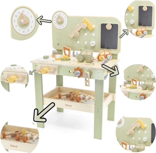 Viga PolarB fa gyerek munkapad szerszámokkal