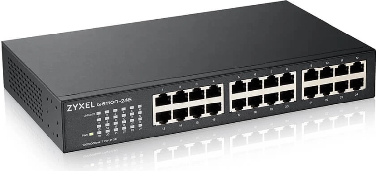 Zyxel GS1100-24E gigabites, nem menedzselt, 24 portos switch